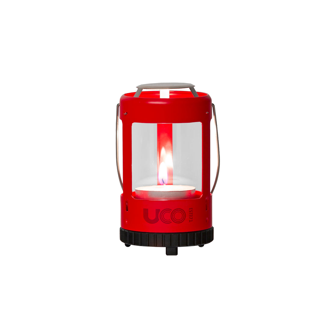 UCO Mini Candle Lantern Kit emergency gear with 4 tealight candles included_ Volcano Red mini candle lantern kit by UCO