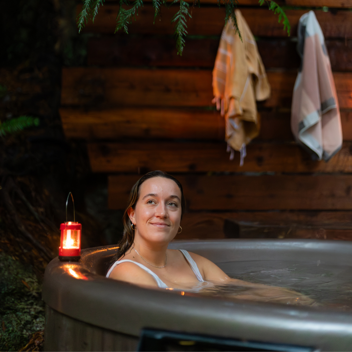 UCO Mini Candle Lantern in Forest color with tea light for outdoor use