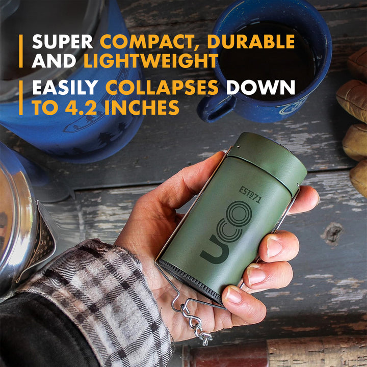 UCO Original Candle Lantern lightweight camping gear for hiking and emergency use