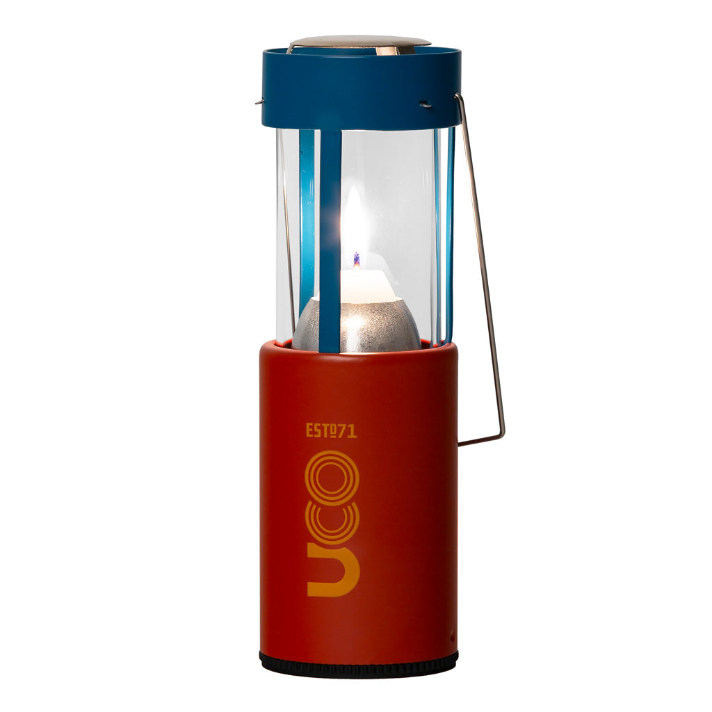 UCO_Original_Candle_Lantern_with_emergency_candle_for_camping_gear_and_prepping_Terra Firma Orange_Candle_Lantern