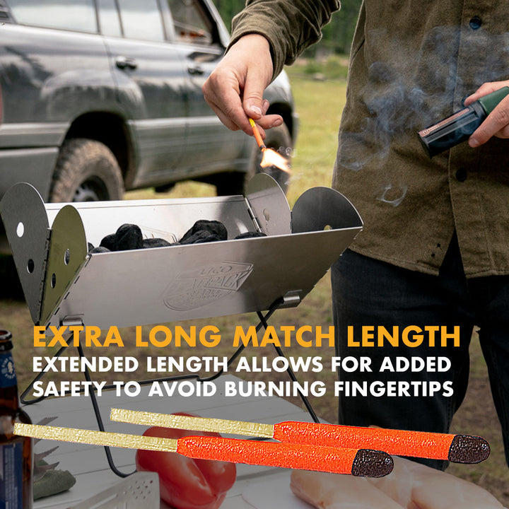 UCO Stormproof Matches for emergency preparedness home kits and fire starter use during tornadoes, earthquakes, blackouts, or camping off-grid