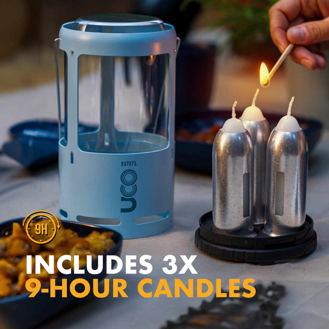 triple candle lantern for prepping, hurricanes, power outages_UCO Candlelier Candle Lantern for camping and emergency preparedness