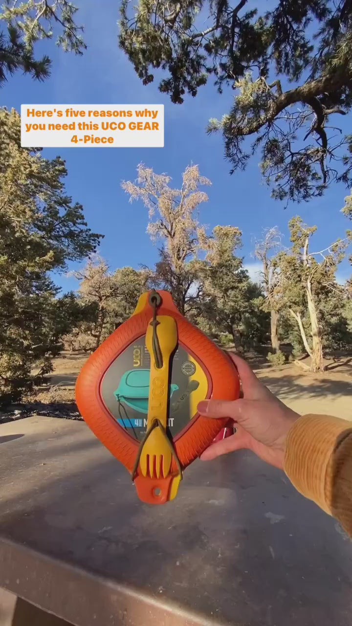 UCO 4-Piece Mess Kit lightweight backpacking mess kit for solo campers