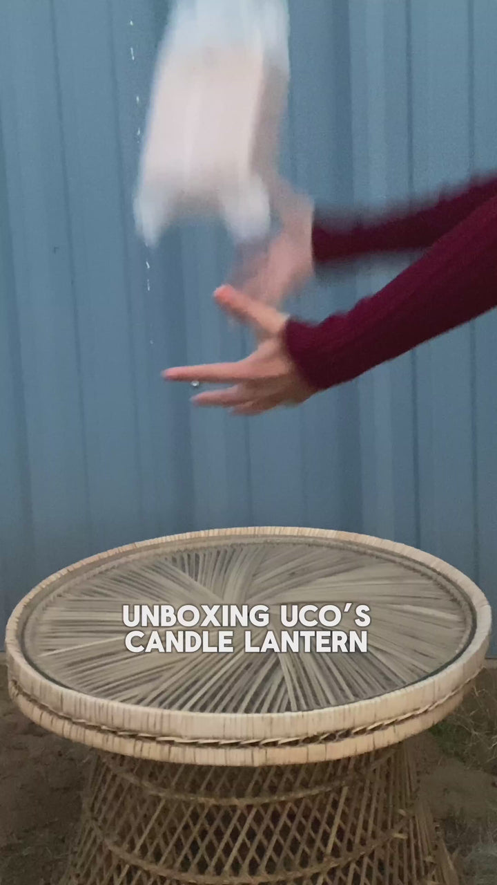 UCO Candle Lantern essential camping gear with one 12-hour emergency candle