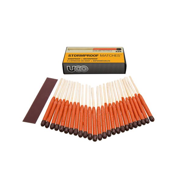 UCO Stormproof Matches for emergency preparedness kits, waterproof and windproof matches ideal for hurricane supplies, tornado preparedness, and off-grid survival