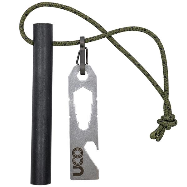 UCO Titan Ferro Rod fire starter with striker for camping and survival