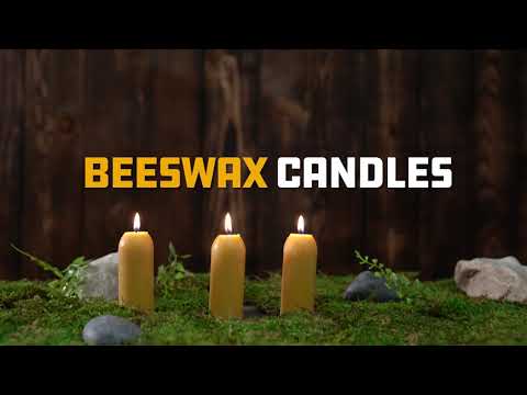 Long-lasting beeswax candles for camping trips and survival preparedness kits